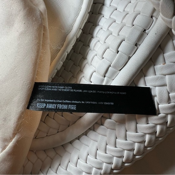 Anthropologie Alison White Woven Shoulder Bag Purse Tote - Picture 13 of 15